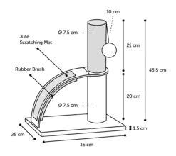 Flamingo Arbre à Chat Tessa Crème 35x25x43,5cm -Magasin De Fournitures Pour Chats 13dbc823342d968debb772475eccad4339574bb371984d92daa7a79b262e0c83