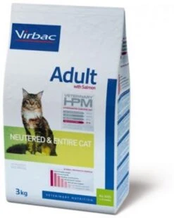 Virbac Veterinary Hpm Adult Neutered & Entire Saumon Pour Chat 3kg