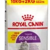 Royal Canin Sensible Pour Chat 10kg + 2kg Gratuit -Magasin De Fournitures Pour Chats 46dd07cd2c43bc7cfe17a36c88137ec69f3765c41c19c391563910d589ff4669