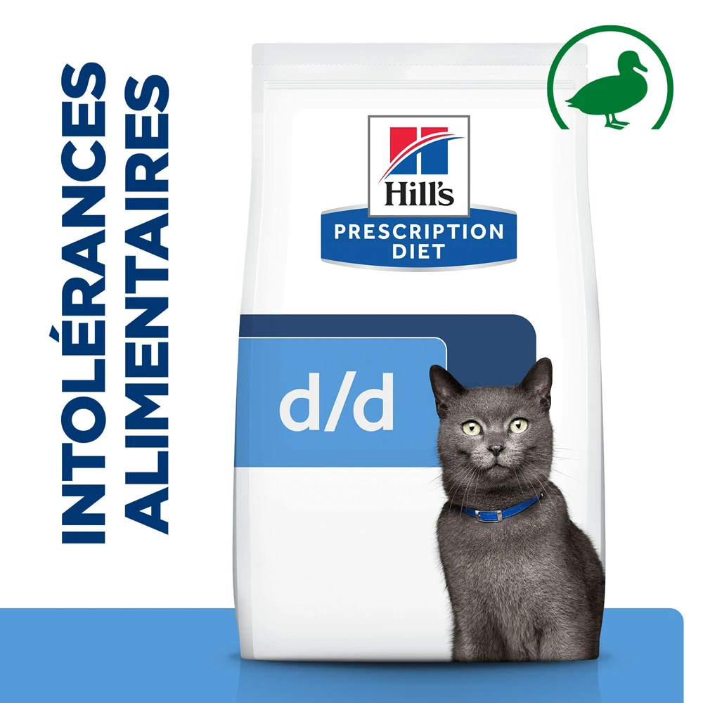 Hill's Prescription Diet D/D Croquettes Pour Chat Au Canard Et Petit Pois - 1.5Kg 4 Hill's Prescription Diet D/D Croquettes Pour Chat Au Canard Et Petit Pois - 1.5Kg – Image 2