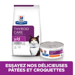 Hill's Prescription Diet Y/D Thyroïd Croquettes Pour Chat Au Poulet - 1.5Kg -Magasin De Fournitures Pour Chats 52742042503 5 FR 1