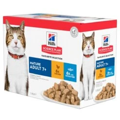 Hill's Science Plan Mature Adult Multipack 12 Sachets Repas Pour Chat Sénior Poulet Et Poisson 12 X 85g -Magasin De Fournitures Pour Chats 52742212005 1 1 science plan chat g mature sachet repas pack mixte poulet poisson