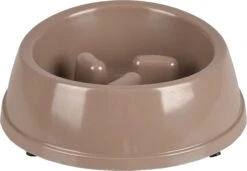 Flamingo Gamelle Mangi Slow Feeder Taupe En Mélamine 950ml