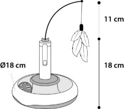 Flamingo Jouet Chat Plaque Plume Et Balle 20x20x29cm -Magasin De Fournitures Pour Chats 7ddb4f2986b496da020f91ca698a216b273d964c8e48ca1225e49546abc3aef1