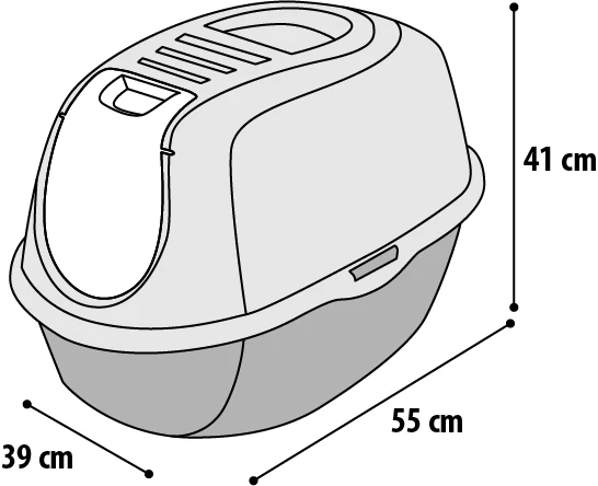 Flamingo Bac A Litière Plato Gris L 39x55x41cm 4 Flamingo Bac A Litière Plato Gris L 39x55x41cm – Image 2