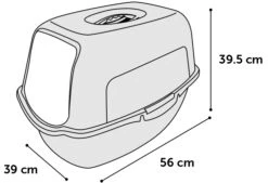 Flamingo Bac à Litière Lexie Gris Clair L 39x56x39,5cm -Magasin De Fournitures Pour Chats 97ba78bf8f4dbd156b0b2c354c4ffed1c94b79091706eddabcc6a9e221471317