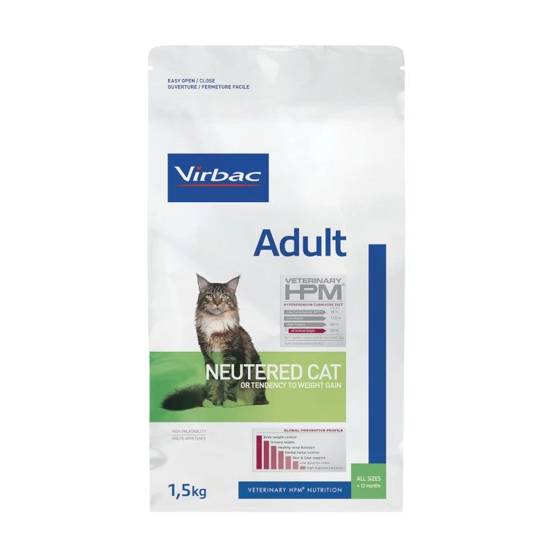 Virbac Veterinary Hpm Adult Neutered Pour Chat 1,5kg 3 Virbac Veterinary Hpm Adult Neutered Pour Chat 1,5kg
