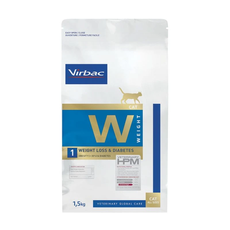 Virbac HPM Weight Loss & Diabetes W1 Pour Chat 1,5kg 3 Virbac HPM Weight Loss & Diabetes W1 Pour Chat 1,5kg