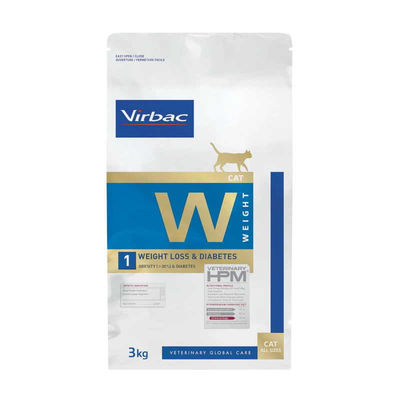 Virbac HPM Weight Loss & Diabetes W1 Pour Chat 1,5kg 4 Virbac HPM Weight Loss & Diabetes W1 Pour Chat 1,5kg – Image 2