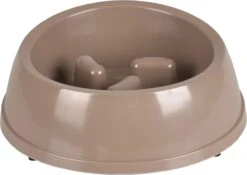 Flamingo Gamelle Mangi Slow Feeder Taupe En Mélamine 1500ml