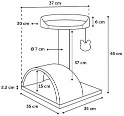Flamingo Arbre à Chat Gene Gris 35x37x45cm -Magasin De Fournitures Pour Chats f1ed5589dcc3bbcb0446f8cc522b41fc335e3a6aed762503634cadd4cc006db6