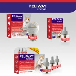 Feliway Friends Pack 3 Recharges 48ml -Magasin De Fournitures Pour Chats feliway friends diffuseur 3recharges 5 FR
