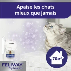 Feliway Optimum Recharge 48ml -Magasin De Fournitures Pour Chats feliway optimum diffuseur 1recharge 4 FR
