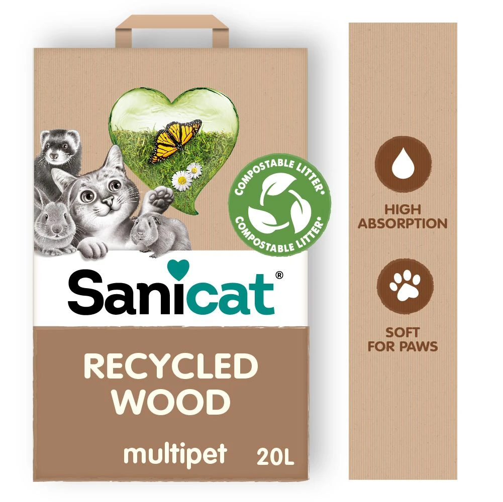Sanicat Recycled Wood Pellets 20l